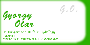 gyorgy olar business card